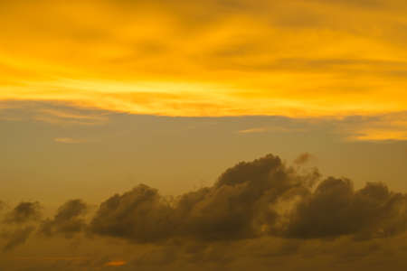 Sunset with cloud twilight in Phuket, Thailand.の写真素材