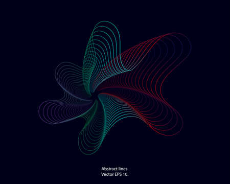 Abstract vector lines backround , blend linesのイラスト素材