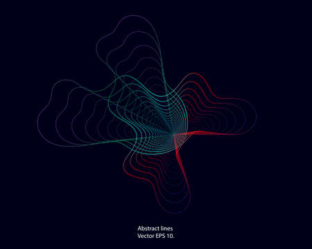 Abstract vector lines backround , blend linesのイラスト素材