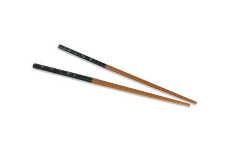 chopsticks isolated on white backgroundの写真素材