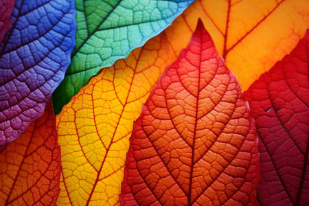 Colorful autumn leaves as a background. Close-up image.の素材