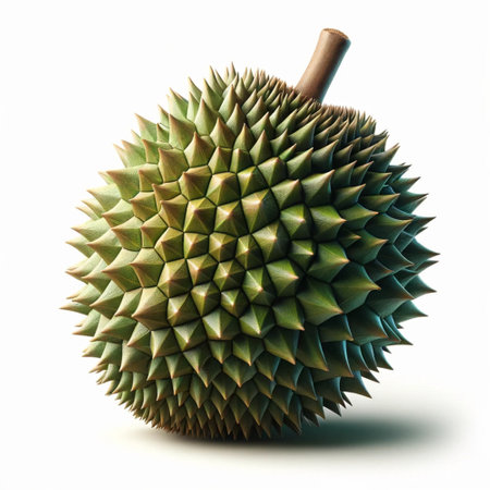 durian fruit isolated on white background. 3d illustration.の素材