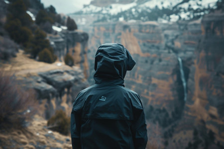 Hiker in the Grand Canyon National Park, Arizona, USA.の素材