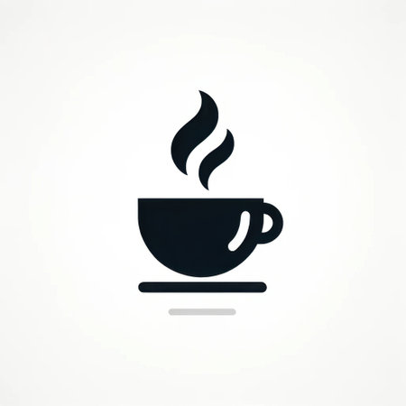 Coffee cup icon. Hot drink symbol. Vector illustration.の素材