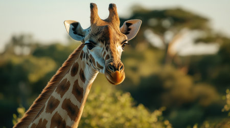 Giraffe in the Okavango Delta - Moremi National Park in Botswanaの素材