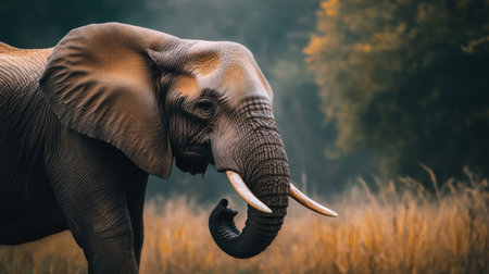 African elephant (Loxodonta africana) in the national park of Kenyaの素材