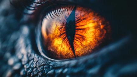 Eye of the snake Close-up of a human eye.の素材