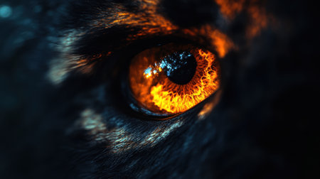 Eye of a wolf. 3d rendering, 3d illustration.の素材