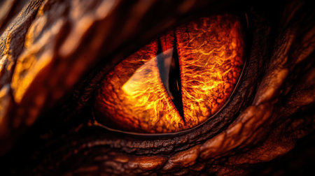Close-up of a human eye with fire in it. Macroの素材