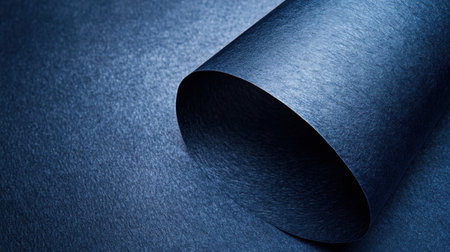 Rolled blue paper background, 3d render, close-upの素材