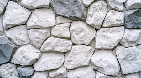 Stone wall background. White stone wall texture. Stone wall background.の素材