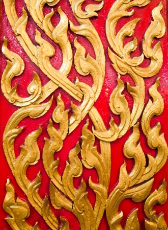 Thai entrance  Wood carving is hand made の写真素材