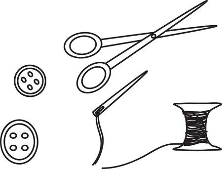 Needle thread clampのイラスト素材