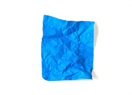 Crumpled Turkish blue paperの写真素材