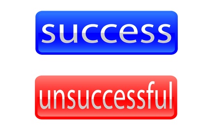 icon to success and unsuccessful.のイラスト素材