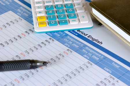 Business documents. Placed on the table with pen