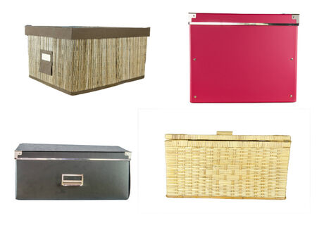 cardboard  box isolated on a white backgroundの写真素材