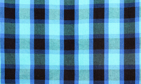 Black and Blue scott fabric close up texture.の写真素材