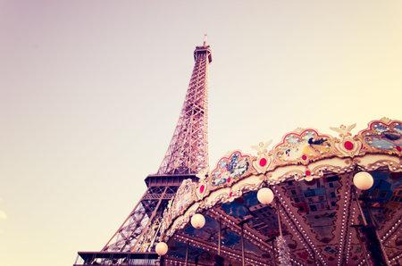 Eiffel Tower at day in Paris, France 