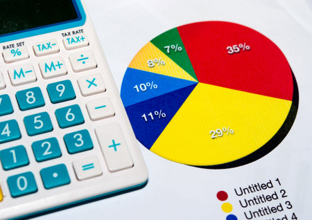 Business chart is placed on the table.の写真素材