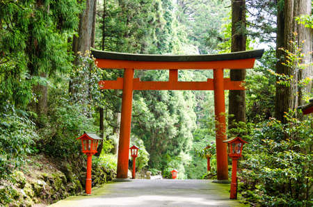 Entrance of the shrine Hakone in Japan.のeditorial素材
