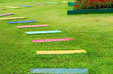 Daytime the garden walkwaysの写真素材