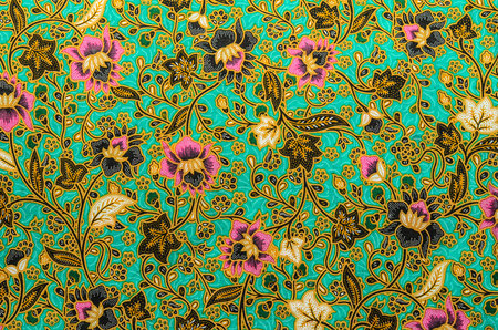Colorful fabric pattern batik cloth