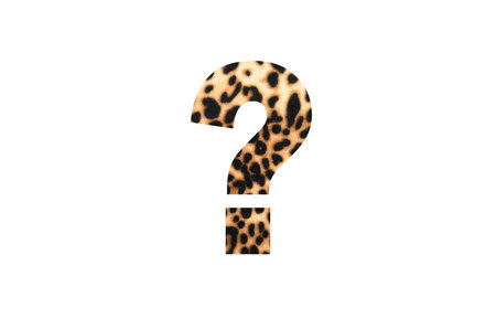 tiger cotton font ? letter isolated on white