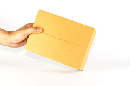 Brown box isolation of a white background.gfddd