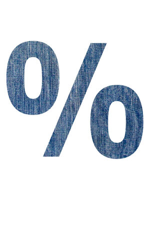 Alphabet from jeans fabric, on white background
の写真素材