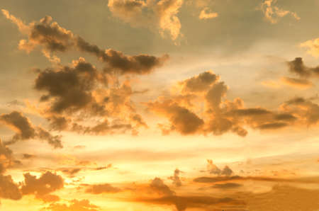 Dramatic evening sky with cloudsの写真素材