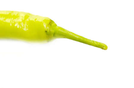 Green pepper isolated on the white background.の写真素材