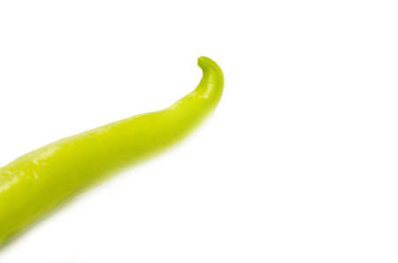 Green pepper isolated on the white background.の写真素材