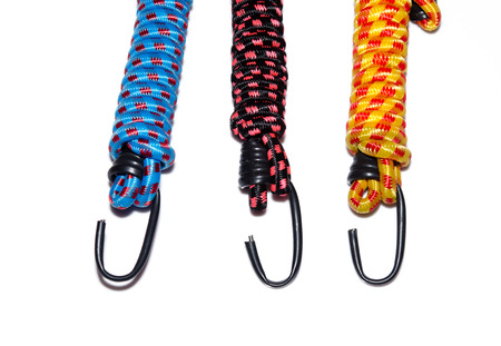 Elastic straps rope isolated on the white.の写真素材