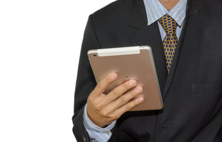 Businessman using a tablet pc