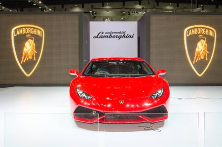 BANGKOK - AUGUST 20, 2014 : Lamborghini on display at Bangkok International Grand Motor Sales 2014 Exciting Modified Car Show on August 20, 2014 in Bangkok, Thailand.のeditorial素材