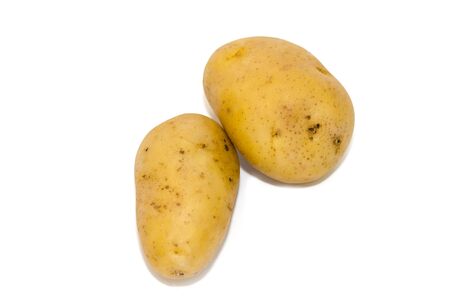 Potato isolated on the whiteの写真素材
