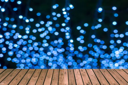 Blue bokeh abstract light backgrounds - can be used for montage or display your productsの写真素材