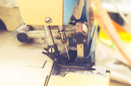 Sewing machine - vintage style effect pictureの写真素材