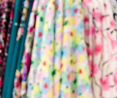 Blurred colorful of fabric texture backgroundの写真素材