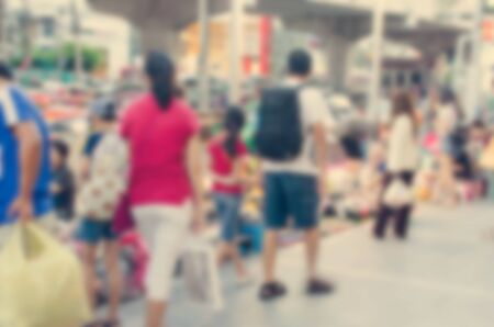 atmosphere around people walking the streets blur backgroundの写真素材