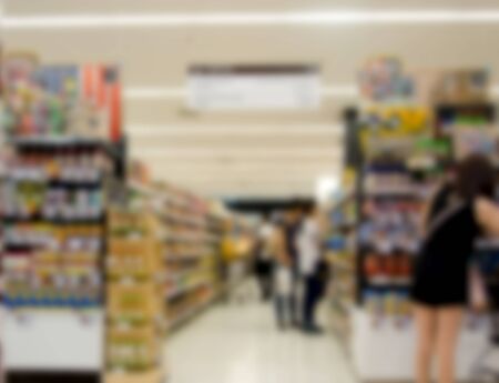 Abstract background of Supermarkets, shallow depth of focus.の写真素材