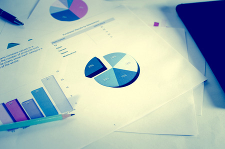 business graph on the desk.の写真素材
