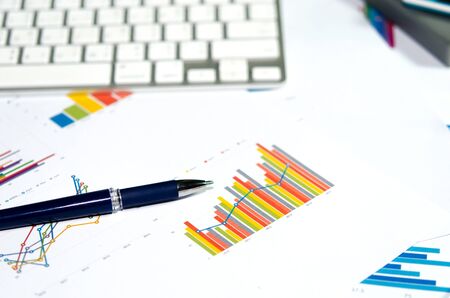 analyzing report, business performance conceptの写真素材