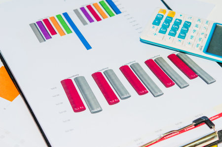 Business paperwork present with diagram.