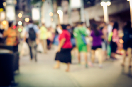 atmosphere around people walking the streets blur backgroundの写真素材