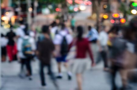 atmosphere around people walking the streets blur backgroundの写真素材