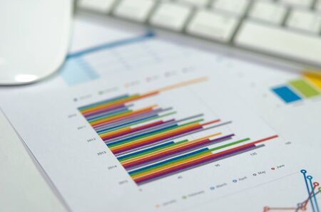 analyzing report, business performance conceptの写真素材