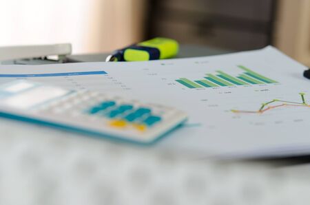 business graph on the desk.の写真素材