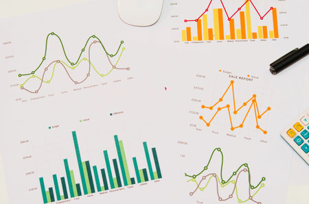 Business paperwork present with diagram.